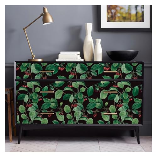 VFIDPSU Kirsche Obst Wandbild Aufkleber Selbstklebende 3D Vinyl Kunst Küche Esszimmer Dekor Berry Peel & Stick Tapete für von VFIDPSU