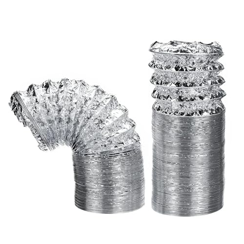 VFIDPSU Schlauch für eine Klimaanlage 4 Zoll 100 mm Ventilatorrohr PVC-Aluminiumrohr Belüftungsrohr Schlauch Flexibler Abluftkanal 3/2 M Luftsystem Entlüftung Badezimmer(2meter) von VFIDPSU
