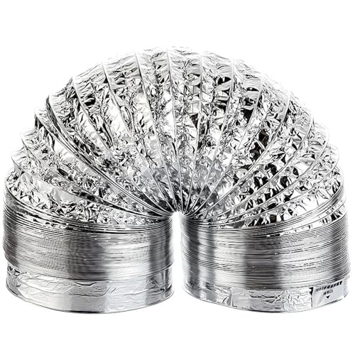 VFIDPSU Schlauch für eine Klimaanlage 80-200mm Ventilatorrohr Aluminium Luftbelüftungsschlauch Flexibler Abluftkanal for Badezimmer Küchensystem Entlüftungsrohr Zubehör(8cmX1.5M) von VFIDPSU