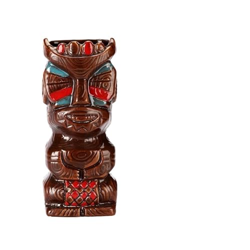 VFIDPSU Tiki-Becher Poker Cup Cocktailglas Hawaii-Serie Handgemachte Keramik Bar Weingläser(Blue) von VFIDPSU