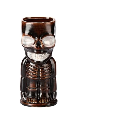 VFIDPSU Tiki-Becher Poker Cup Cocktailglas Hawaii-Serie Handgemachte Keramik Bar Weingläser(Red) von VFIDPSU