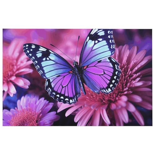 Badteppich, lila Schmetterling und Blume, super saugfähig, Badezimmerteppich, rutschfest, waschbar, Badteppich, schnell trocknend, Badematten für Badezimmerboden, Badewanne und Dusche, 60 x 40 cm Badteppich, lila Schmetterling und Blume, super saugfähig, Badezimmerteppich, rutschfest, waschbar, Badteppich, schnell trocknend, Badematten für Badezimmerboden, Badewanne und Dusche, 60 x 40 cm von VFMNT