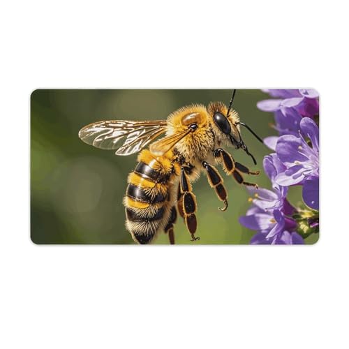 Mauspad mit Bienenmotiv, Tastaturunterlage, Laptop-Schreibtischunterlage für den Schreibtisch, großes Gaming-Mauspad, Büro-Schreibtischschutz mit rutschfester Gummiunterseite, 75 x 40 cm Mauspad mit Bienenmotiv, Tastaturunterlage, Laptop-Schreibtischunterlage für den Schreibtisch, großes Gaming-Mauspad, Büro-Schreibtischschutz mit rutschfester Gummiunterseite, 75 x 40 cm von VFMNT