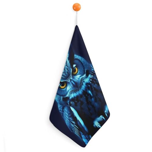 VFMNT Handtuch-Set, blaue Eule, Waschlappen mit Aufhängeschlaufe, weiche Gesichtstücher, saugfähig, schnell trocknend, Küchentuch, Geschirrtuch für Badezimmer, Küche, 30 x 30 cm VFMNT Handtuch-Set, blaue Eule, Waschlappen mit Aufhängeschlaufe, weiche Gesichtstücher, saugfähig, schnell trocknend, Küchentuch, Geschirrtuch für Badezimmer, Küche, 30 x 30 cm von VFMNT