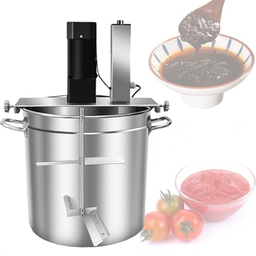 VFMVOYNZ Automatischer Kochtopf mit Rührer Standmixer Kommerzieller Lebensmittelmixer Elektrischer Rührer mit Doppelrührpaddel und Einstellbarer Geschwindigkeit zum Zubereiten von Marmelade/Soße(40L) von VFMVOYNZ