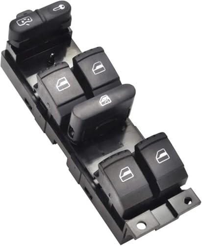 Für Bora Für Jetta Für Golf Für MK4 Für Passat B5 Für Seat Leon Toledo 3BD959857 Fensterheber-Steuerschalter-Taste Rot 9 Pin Fensterheberschalter(Window) von VFRTAAZ