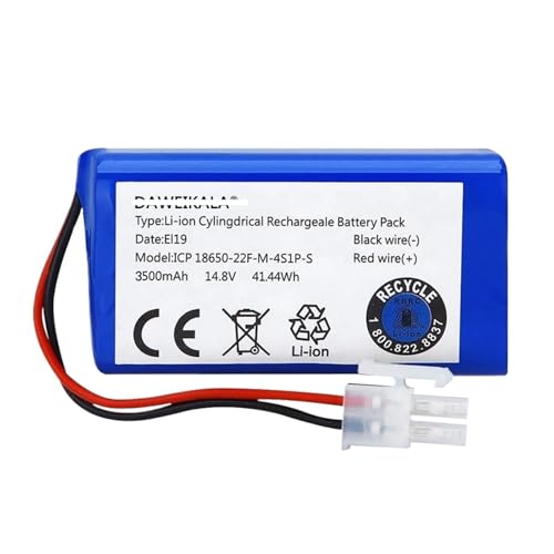 VFUNIOUSF 14,4 V-14,8 V Lithiumbatterie for Staubsauger, kompatibel mit ILIFE A4 A4s V7 A6 V7s Plus, Lithiumbatterie for Kehrroboter(5200mAh) von VFUNIOUSF