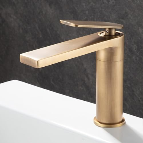 Heißes und kaltes antikes Kupfer-Waschbeckenhahn, WC, Badezimmer, Theke, Waschbecken, Heiß- und Kaltspritzwasserhahn, Haushalt (kurz) von VFfotO