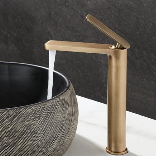 Heißes und kaltes antikes Kupfer-Waschbeckenhahn, WC, Badezimmer, Theke, Waschbecken, heiße und kalte Spritzwasserhahn, Haushalt (hoch) von VFfotO