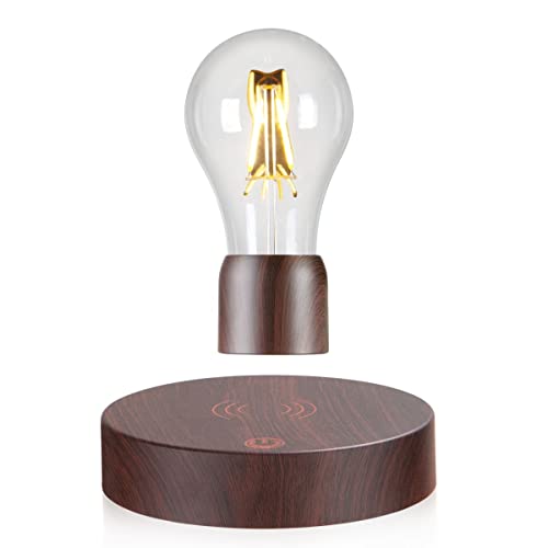 VGAzer Magnetschwebende schwebende drahtlose LED-Glühbirne Schreibtischlampe für einzigartige Geschenke, Raumdekoration, Nachtlicht, Home Office Decor Schreibtisch Tech Toys von VGAzer