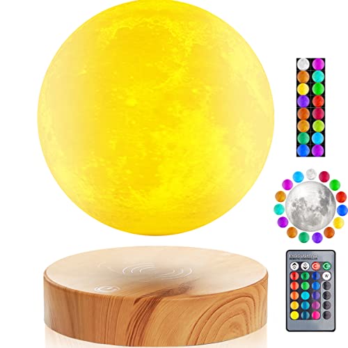 VGAzer Schwebende Mondlampe 16 Farben Magnetisches LED-Nachtlicht - Geschenke, Levitation Mondlampe für Schlafzimmer Wohnzimmer Büro von VGAzer
