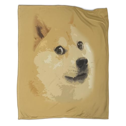 VGDKAOBM Kuscheldecke Lustiger Doge Cheems Reflexion Decke Flauschige Weich Fleecedecke Für Sofa Bett 40x50inch(100x130cm) von VGDKAOBM
