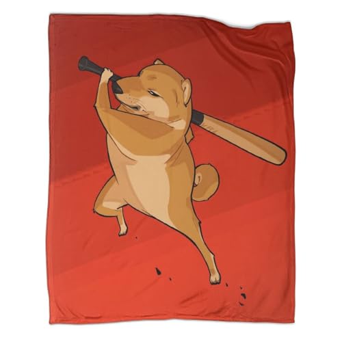 VGDKAOBM Kuscheldecke Lustiger Doge Cheems Reflexion Decke Flauschige Weich Fleecedecke Für Sofa Bett 60x80inch(150x200cm) von VGDKAOBM