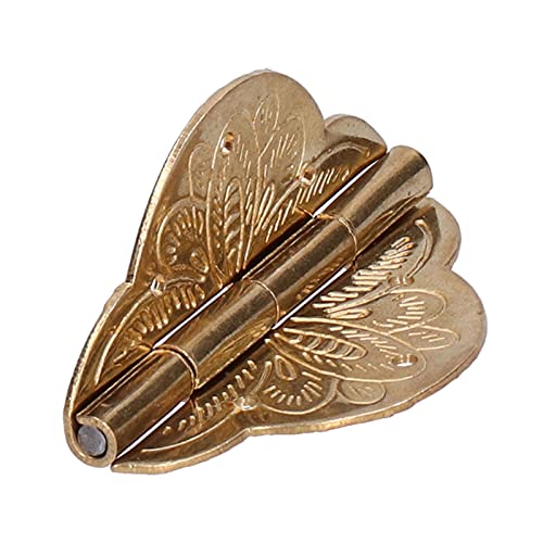 2Set Türscharnier, Antikes, Möbelscharnier Scharnier Kleines Messingscharnier mit Nagel, Selbstschließendes Scharnier für Schubladentürschrank Schränke Klapptisch Home von VGEBY