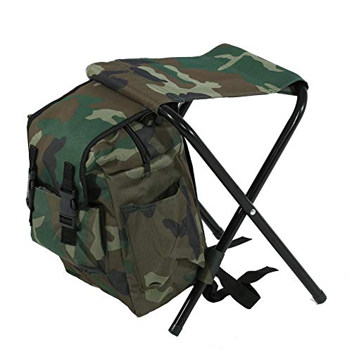 VGEBY Angeln Klappstühle, Camouflage Fishing Seat Hocker mit Aufbewahrungstasche für Camping Angeln Wandern Gartenarbeit Picknick von VGEBY