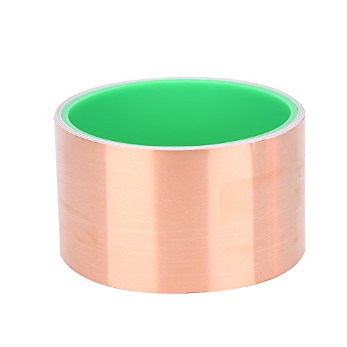 Gitarren Kupferfolie Selbstklebend Folieband Doppelleitend Klebeband 0,6/1,2/2,5/5/10/15,2 Cm Breite Für Emi-Abschirmung (Abmessung : 5Cm/1.96'') Kupferfolie von VGEBY