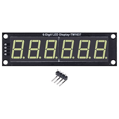 LED-Anzeige Digitale Röhre 6-stellig 7-Segment-Dezimalzahl TM1637 IC 2-poliges Weißes Licht Digital, LED-Segmentanzeigen von VGEBY