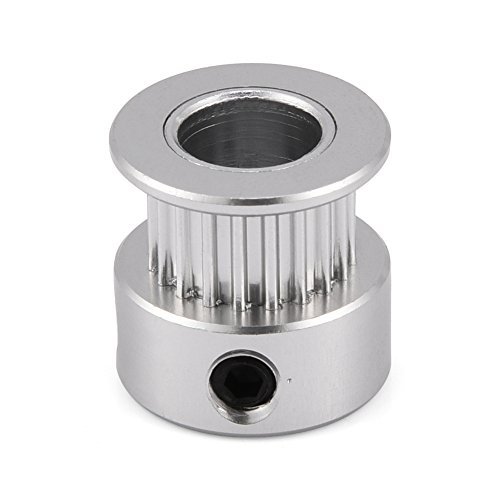 VGEBY 5 Stück 2GT 5 Mm / 8 Mm 20T Aluminiumlegierung Zahnrad Synchronzahnriemenscheibe für 3D-Drucker (20 Zähne 8mm) von VGEBY