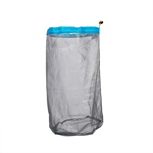 VGEBY Mesh Drawstring Aufbewahrungstasche Stuff Sack Leichte Nylon Mesh Drawstring Aufbewahrungstasche Für Reisen Camping Wandern(XL-Blue) von VGEBY