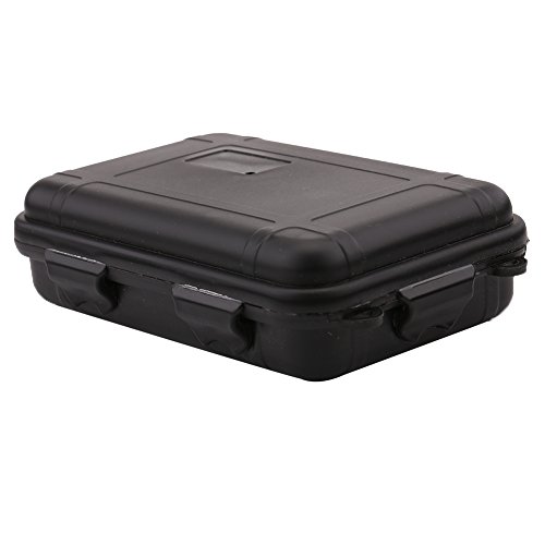 VGEBY Aufbewahrungsbox, Werkzeug, wasserdicht, Kunststoff, stoßfest, druckfest, für den Außenbereich (Farbe: Schwarz, Größe: L) von VGEBY