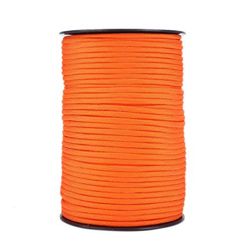 100M Paracord Rolle Seil, 4Mm Flechtleine 9 Strang Fallschirm Schnur Aus Polypropylen Und Polyester Für Camping Outdoor Klettern Survival(Orange) Camping Zelte von VGEBY1