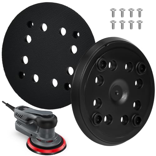 VGECEE 2 Stück Schleifblatt Set Schleifteller 125 mm 8 Löcher und 4 Augen Schleifplatte Kompatibel mit Bosch Exzenterschleifer PEX 270 A und PEX 270 AE mit Schrauben VGECEE 2 Stück Schleifblatt Set Schleifteller 125 mm 8 Löcher und 4 Augen Schleifplatte Kompatibel mit Bosch Exzenterschleifer PEX 270 A und PEX 270 AE mit Schrauben von VGECEE