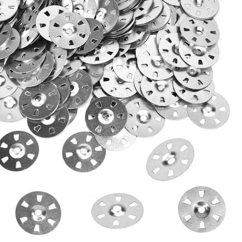 VGECEE 500 Stück Unterlegscheiben 35mm, Unterlegscheiben Fliesenträger Beilagscheiben Dämmstoffteller Edelstahl Verzinkter Stahl-isolierung Fliesenträger zur Fixierung und Unterstützung von VGECEE