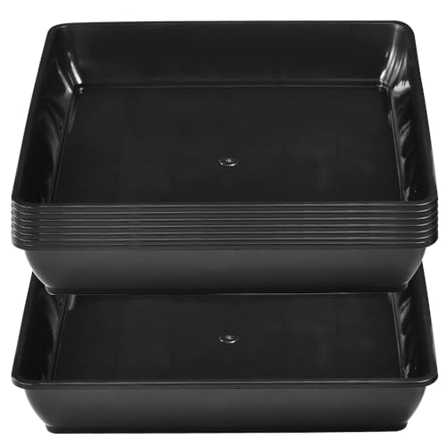 VGECEE 8 Stück Blumentopf Untersetzer Eckig Blumenuntersetzer 30*30cm Pflanzenuntersetzer Pflanzschale Quadratisch Kunststoff Pflanztopf Pflanzkasten Untersetzer Untertopf für Blumenkübel Blumentopf von VGECEE