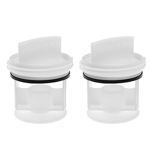 VGOL 2 Stück Waschmaschinen Ablauffilter 647920 00647920 605010 00605010 Kompatibel mit Bosch Kompatibel mit Siemens Waschmaschine Ablaufpumpe Flusenfilter Weiß von VGOL