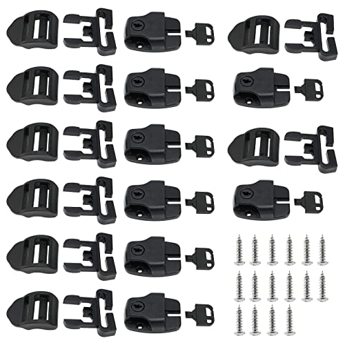 VGOL 8 Sets Spa Whirlpool Abdeckung Clips Ersatzriegel Clip Lock mit Schlüssel und Hardware Broken Latch Reparaturset Have Slot Black von VGOL