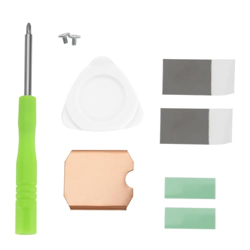 VGOL 1 Set SSD Kühlkörper Thermopads Kit M.2 2230 SSD Kupfer Kühlkörperabdeckung kompatibel mit Steam Deck Hitzeschild Abdeckung Reparatursatz mit Schraubendreher Werkzeug Set von VGOL