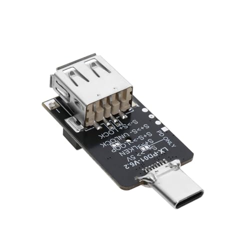 VGOL 1 Stück PD2.0/3.0 Decoy Trigger Motherboard-Modul Typ-C USB PD Schnelllade-Triggermodul 100W mit E-Mark-Ausgang 9V/12V/15V/20V Einstellbar von VGOL