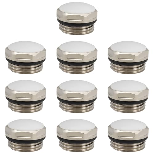 VGOL 10 Stück 1/2"BSP Heizkörper-Abdeckstopfen Stopfen Endkappe Messing Vernickelt für Heizkörper VGOL 10 Stück 1/2"BSP Heizkörper-Abdeckstopfen Stopfen Endkappe Messing Vernickelt für Heizkörper von VGOL