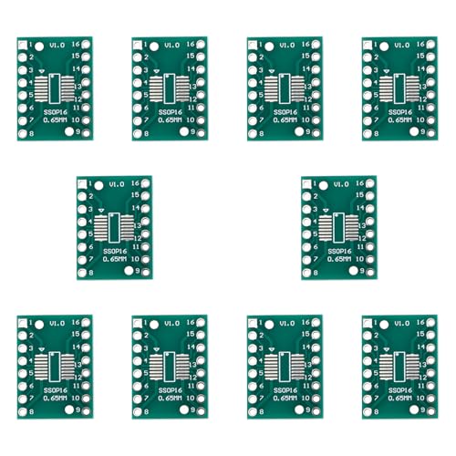 VGOL 10 x SOP16 TSSOP16 auf DIP-16 Leiterplatten-Pinnwand 21 x 16 mm zum Modding und Aufrüsten von SMD-Komponenten auf eine DIP-Standfläche VGOL 10 x SOP16 TSSOP16 auf DIP-16 Leiterplatten-Pinnwand 21 x 16 mm zum Modding und Aufrüsten von SMD-Komponenten auf eine DIP-Standfläche von VGOL