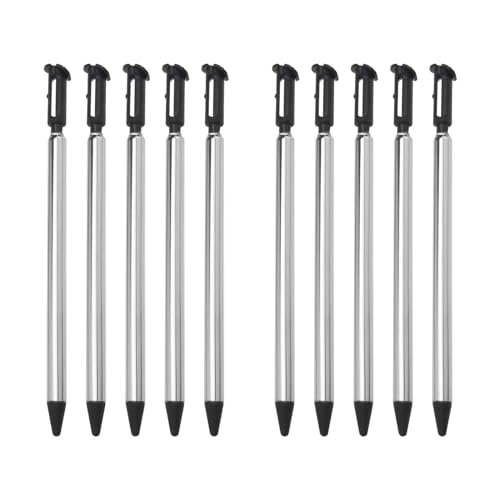 VGOL 10pcs Stylus Pen Retractable Touch Screen Pen Extendable Touch Pens Compatible with Nintendo New 3DS for Control Video Games Black von VGOL