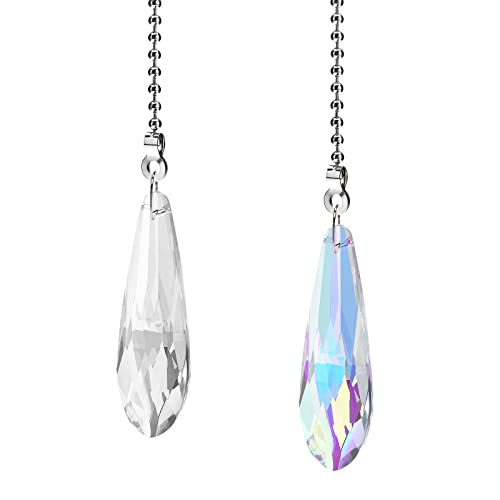 VGOL 2 Stück Lichtzug Wassertropfen Pendelleuchte Schalter Zugkette Licht Verlängerungskabel für Badezimmer Deckenlampen Deckenventilatoren Zugdraht Tischlampen von VGOL