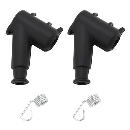 VGOL 2 Stück Zündkerzenstecker mit Feder Kompatibel mit STIHL TS350 TS400 TS410 TS420 OE 128 405 1000,1106 405 1000 Rasenmäher-Zündkerzenstecker für Garten Hof Bauernhof Schwarz von VGOL