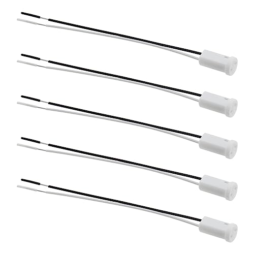 VGOL 30 Stück G4 LED Lampenfassung Halogenlampensockel 12V Keramik Lampenfassung G4 Draht Anschluss Stecker Halter Adapter 100mm Weiß VGOL 30 Stück G4 LED Lampenfassung Halogenlampensockel 12V Keramik Lampenfassung G4 Draht Anschluss Stecker Halter Adapter 100mm Weiß von VGOL