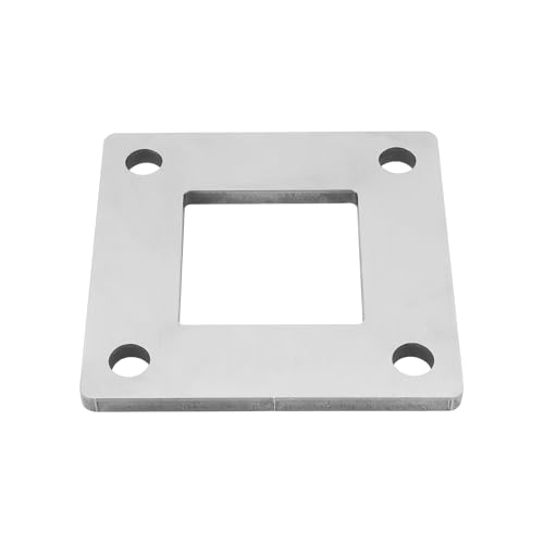 VGOL 304 Edelstahl Vierkantrohrsäule 100x100mm für 50x50mm Handlaufhalterung Kragarmträger Bodenplatte von VGOL