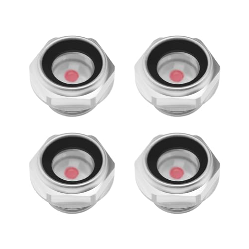 VGOL 4 Stück 3/8 Luftkompressor-Ölstandschauglas BSP-Flüssigkeitsstandsanschluss aus Aluminiumlegierung Geeignet für Luftkompressor VGOL 4 Stück 3/8 Luftkompressor-Ölstandschauglas BSP-Flüssigkeitsstandsanschluss aus Aluminiumlegierung Geeignet für Luftkompressor von VGOL