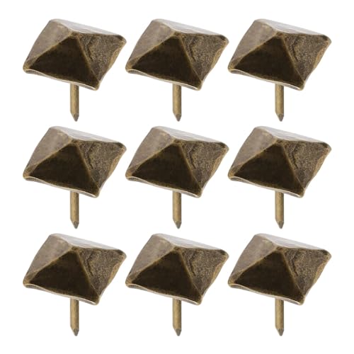 VGOL 40 Stück Polsternägel Cyan Bronze Möbel Dekorative Quadratnieten Nieten Pins Metall Klammern Verschlüsse für Sofa Bett Holz Tür Dekor von VGOL