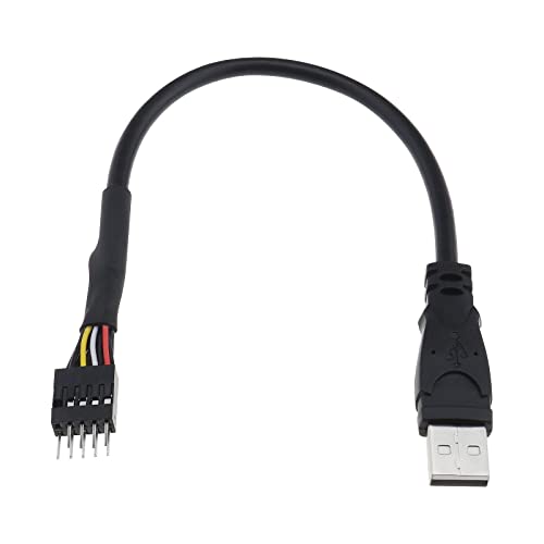 VGOL 20 cm USB 2.0 USB A auf 9 Pin USB Header Kabel Verlängerung Adapter Konverter Kabel für Zuhause, Spiele, Unterhaltung, Büro von VGOL