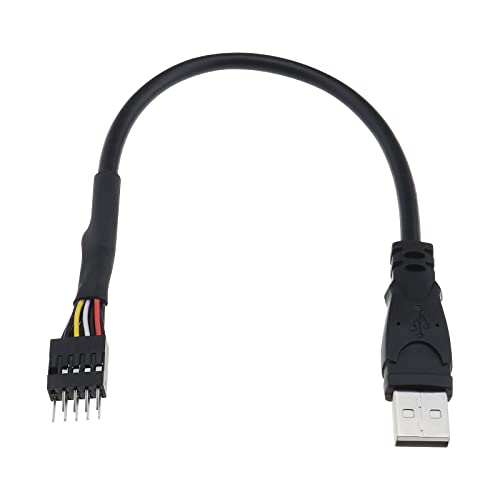 VGOL 9-poliges USB 2.0 Motherboard Kabel USB-A auf 9-Pin USB Header Kabel Verlängerungskabel Adapter Konverterkabel Zum Verlängern von Beliebigen USB Geräten 20cm von VGOL