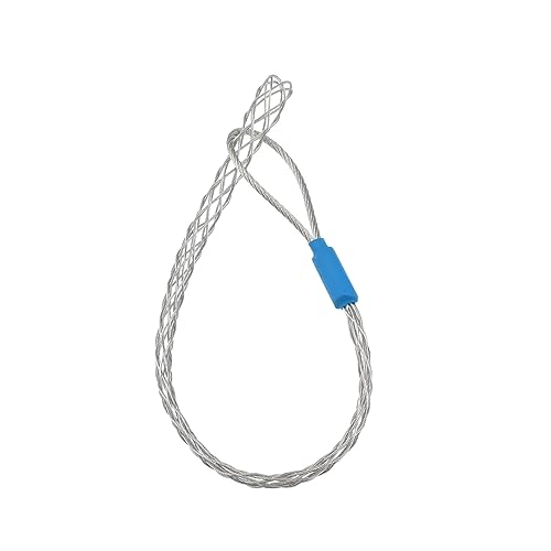 VGOL Kabelzug Griffsocke für 4–6mm Kabel Verzinkter Edelstahl Rutschfeste Kabelzughülse Flexible Netzseil Kabelsocke 22cm Länge Blau von VGOL