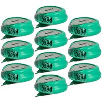 Vhbw - 10x NiMH Ersatz Knopfzellen-Akku Typ 1/V80H 2-Pins 80mAh 1,2V kompatibel mit Modellbau-Akkus, Solar-Leuchten uvm. Vhbw - 10x NiMH Ersatz Knopfzellen-Akku Typ 1/V80H 2-Pins 80mAh 1,2V kompatibel mit Modellbau-Akkus, Solar-Leuchten uvm. von VHBW