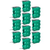 Vhbw - 10x NiMH Ersatz Knopfzellen-Akku Typ 3/V80H 3-Pins 80mAh 3,6V kompatibel mit Modellbau-Akkus, Solar-Leuchten uvm. Vhbw - 10x NiMH Ersatz Knopfzellen-Akku Typ 3/V80H 3-Pins 80mAh 3,6V kompatibel mit Modellbau-Akkus, Solar-Leuchten uvm. von VHBW