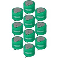 Vhbw - 10x NiMH Ersatz Knopfzellen-Akku Typ V250H 250mAh 3,6V kompatibel mit Modellbau-Akkus, Solar-Leuchten uvm. Vhbw - 10x NiMH Ersatz Knopfzellen-Akku Typ V250H 250mAh 3,6V kompatibel mit Modellbau-Akkus, Solar-Leuchten uvm. von VHBW