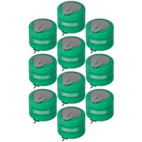 Vhbw - 10x NiMH Ersatz Knopfzellen-Akku Typ V250H 250mAh 3,6V kompatibel mit Modellbau-Akkus, Solar-Leuchten uvm. von VHBW