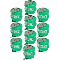 Vhbw - 10x NiMH Ersatz Knopfzellen-Akku Typ V40H 2-Pins 40mAh 2,4V kompatibel mit Modellbau-Akkus, Solar-Leuchten uvm. von VHBW