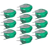Vhbw - 10x NiMH Ersatz Knopfzellen-Akku Typ V80H 3-Pins 80mAh 1,2V kompatibel mit Modellbau-Akkus, Solar-Leuchten uvm. von VHBW